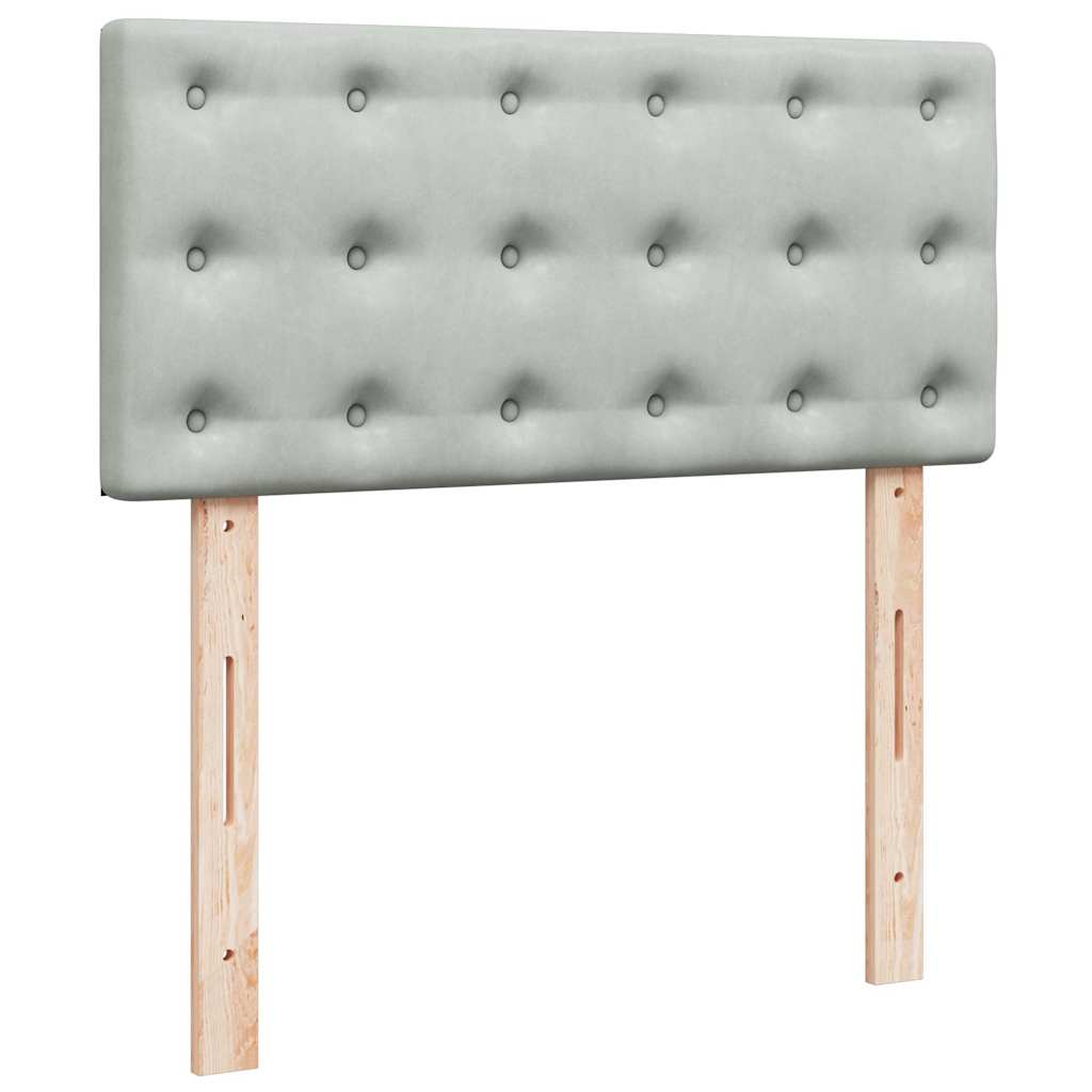 Struttura Letto Pouf con Materasso 90x200 cm in Velluto
