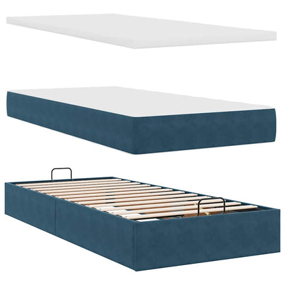 Struttura Letto Pouf con Materasso 90x200 cm in Velluto