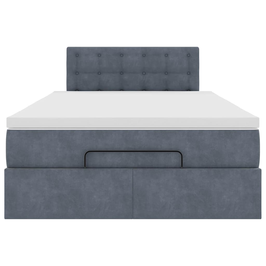 Struttura Letto Pouf con Materasso 120x200 cm Velluto