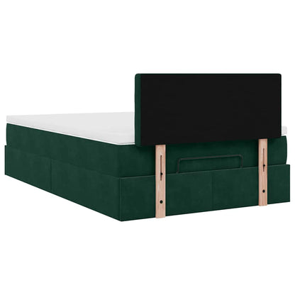 Struttura Letto Pouf con Materasso 120x200 cm Velluto