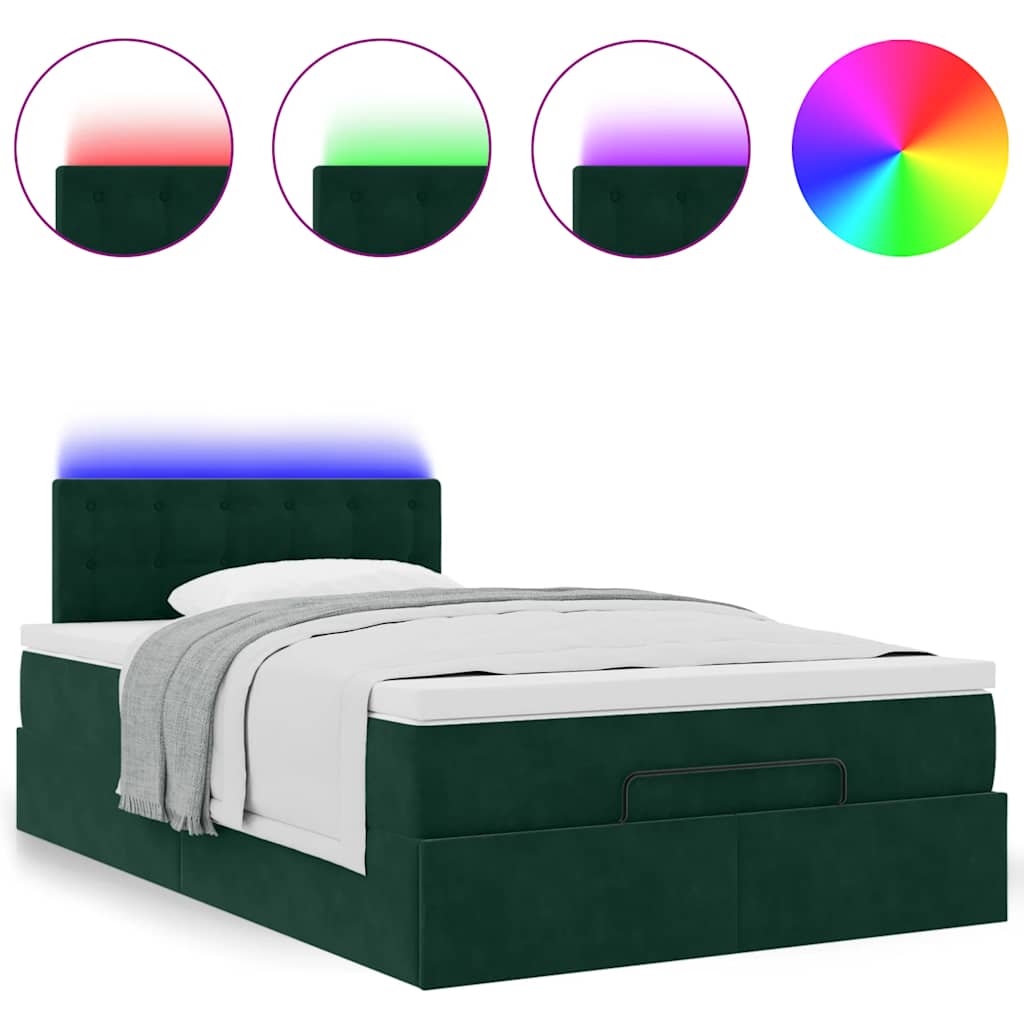 Struttura Letto Pouf con Materasso 120x200 cm Velluto | homemem39