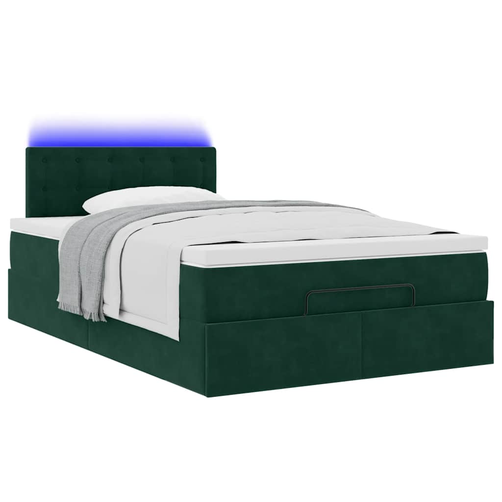 Struttura Letto Pouf con Materasso 120x200 cm Velluto | homemem39