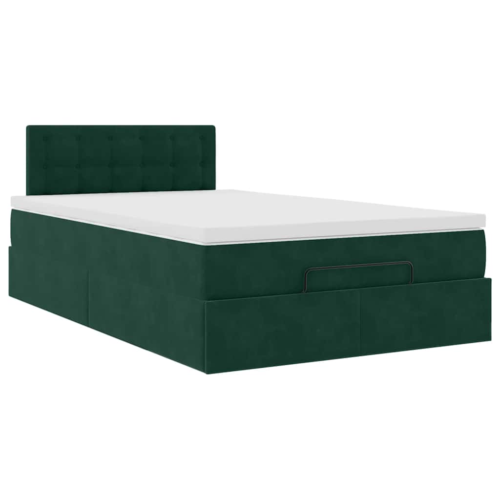 Struttura Letto Pouf con Materasso 120x200 cm Velluto | homemem39