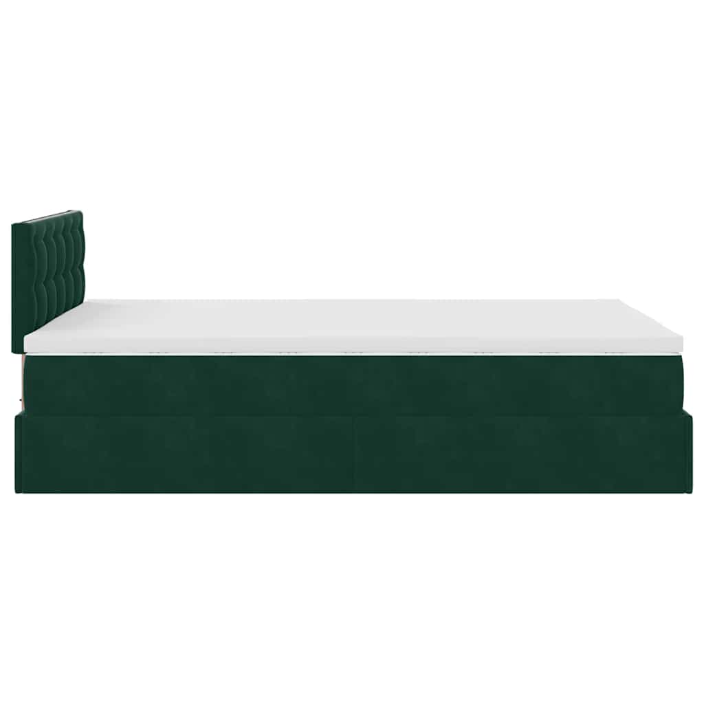 Struttura Letto Pouf con Materasso 120x200 cm Velluto | homemem39
