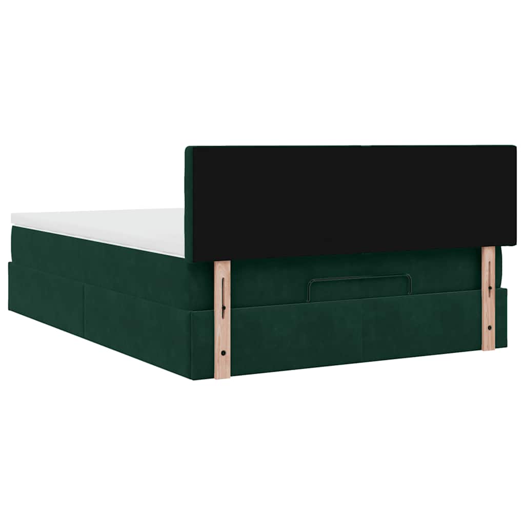 Struttura Letto Pouf con Materasso 140x200 cm in Velluto