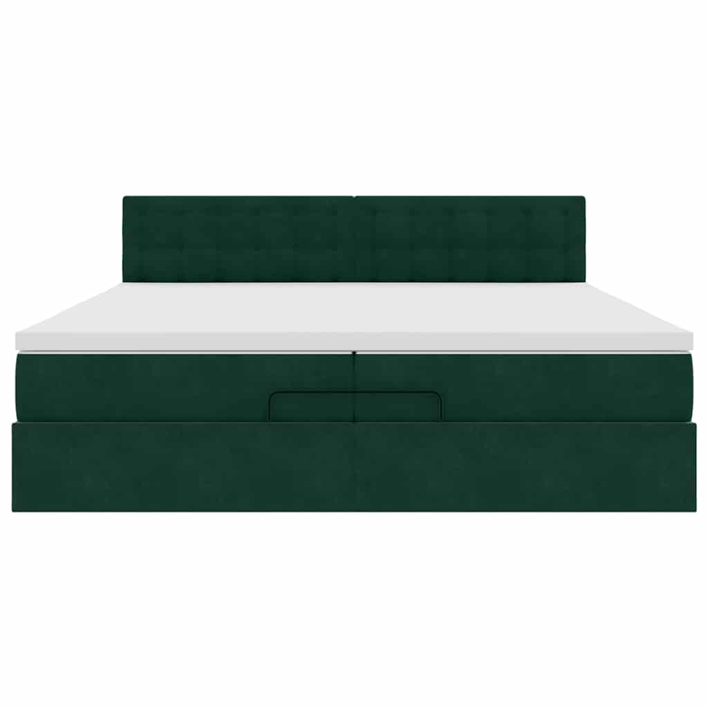 Struttura Letto Pouf con Materassi 200x200 cm Velluto | homemem39