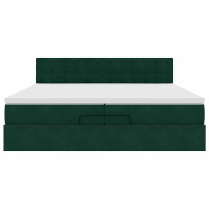 Struttura Letto Pouf con Materassi 200x200 cm Velluto | homemem39