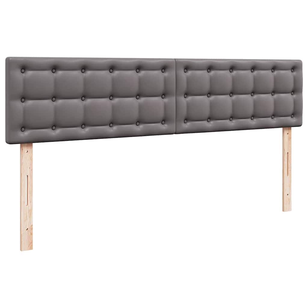 Pouf Letto con Materassi e LED Grigio 180x200cm Similpelle