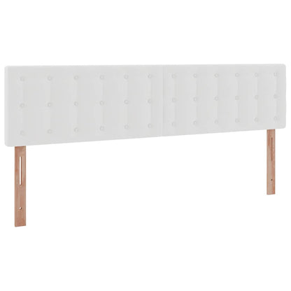 Struttura Letto Pouf con Materassi Bianco 200x200 cm Similpelle