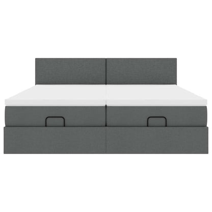Struttura Letto Pouf con Materassi 160x200 cm in Tessuto