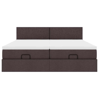 Struttura Letto Pouf con Materassi 180x200 cm in Tessuto