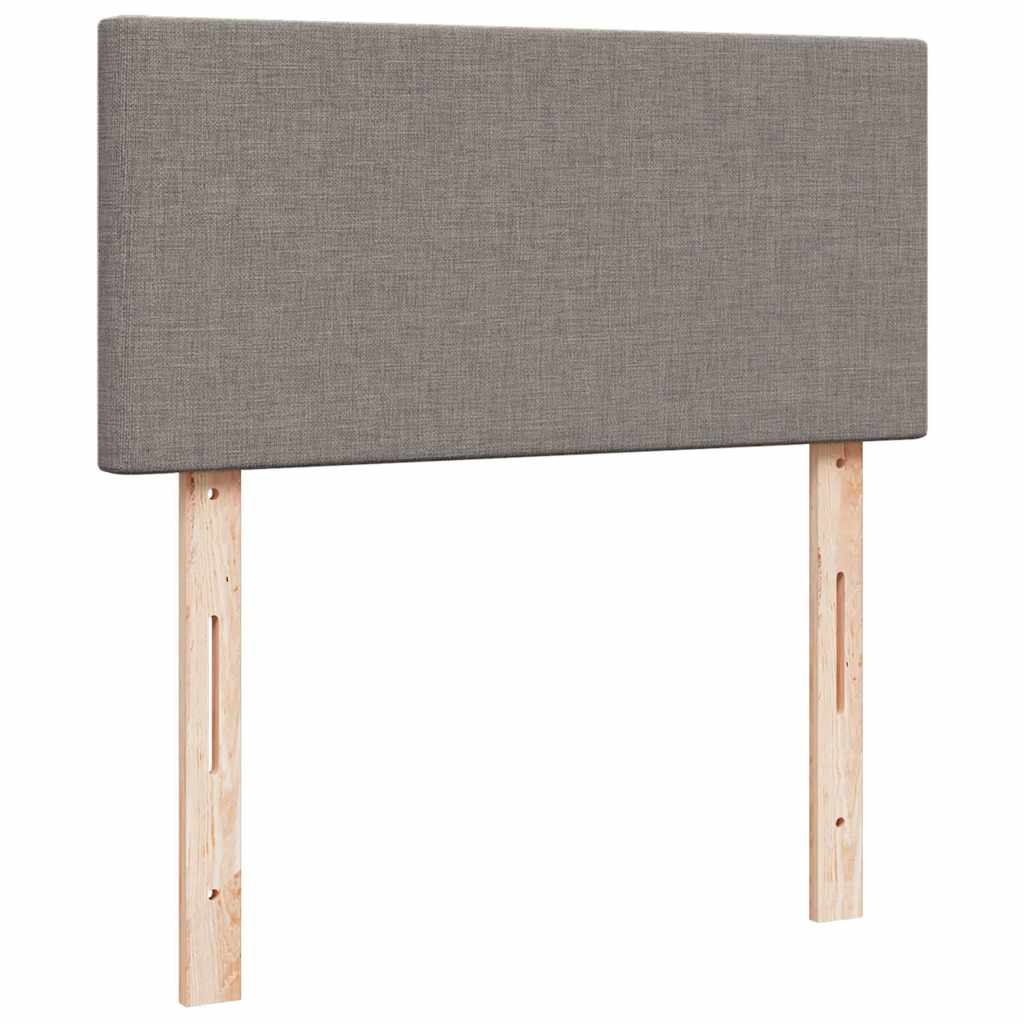 Struttura Letto Pouf con Materassi Tortora 180x200cm in Tessuto
