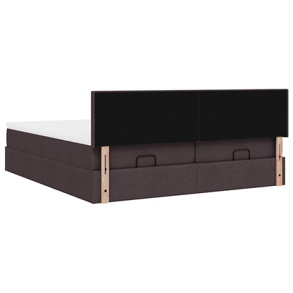 Struttura Letto Pouf con Materassi 200x200 cm in Tessuto
