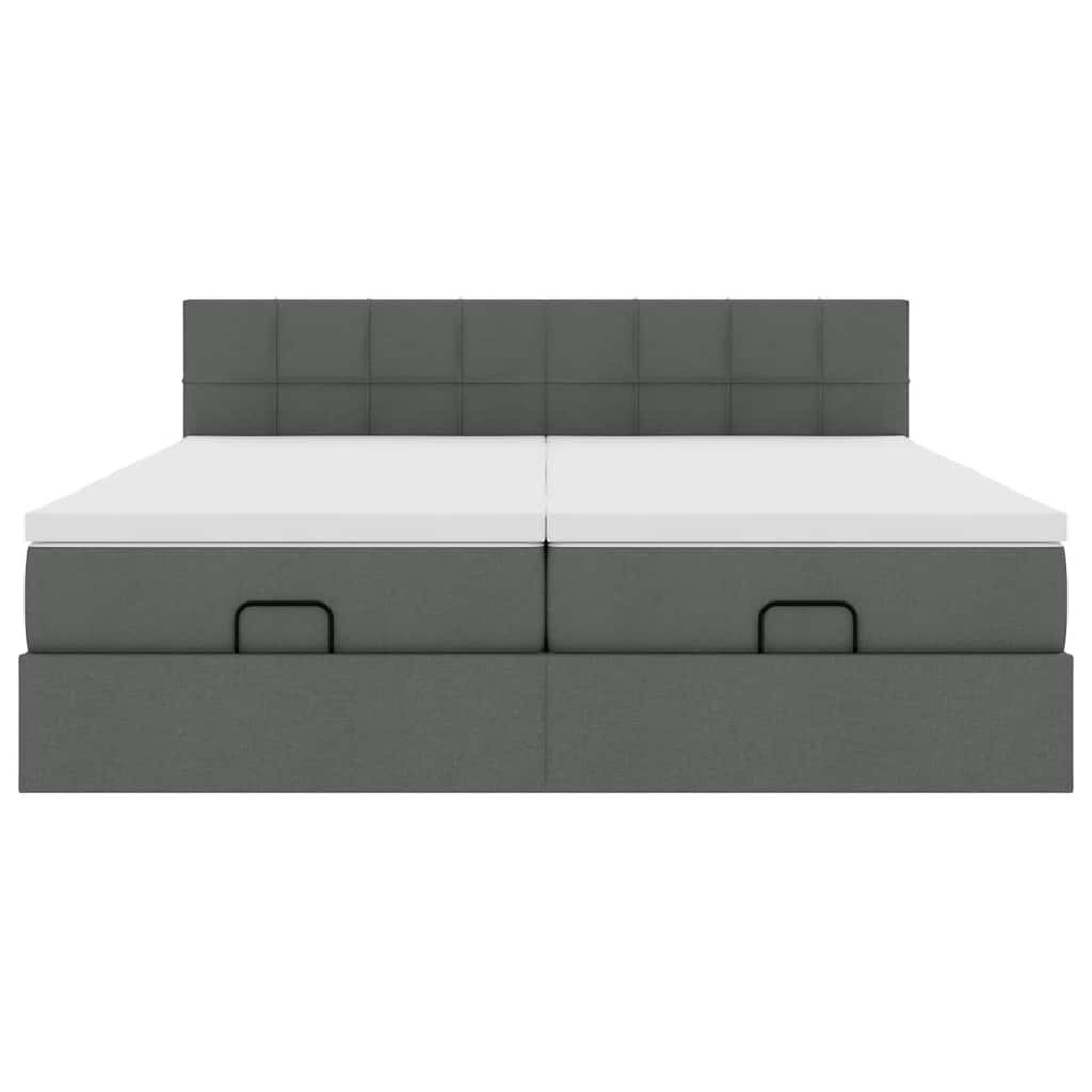 Struttura Letto Pouf con Materassi 160x200 cm in Tessuto