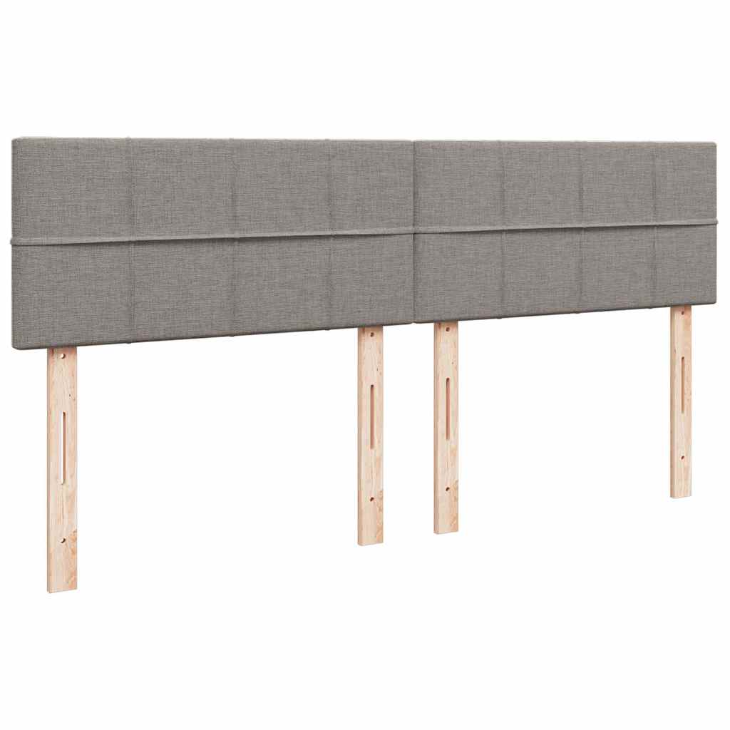 Struttura Letto Pouf con Materassi Tortora 160x200cm in Tessuto