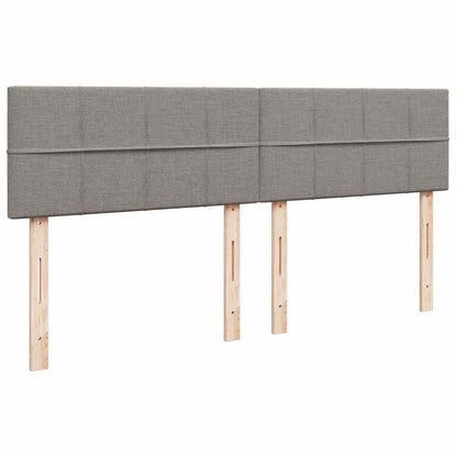 Struttura Letto Pouf con Materassi Tortora 160x200cm in Tessuto