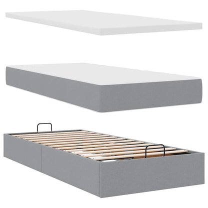 Struttura Letto Pouf con Materassi 180x200 cm in Tessuto | homemem39