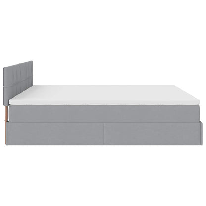 Struttura Letto Pouf con Materassi 180x200 cm in Tessuto | homemem39