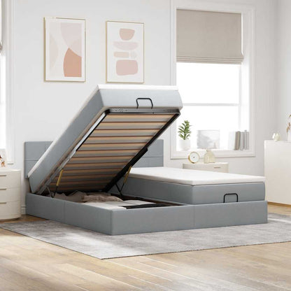 Struttura Letto Pouf con Materassi 180x200 cm in Tessuto | homemem39