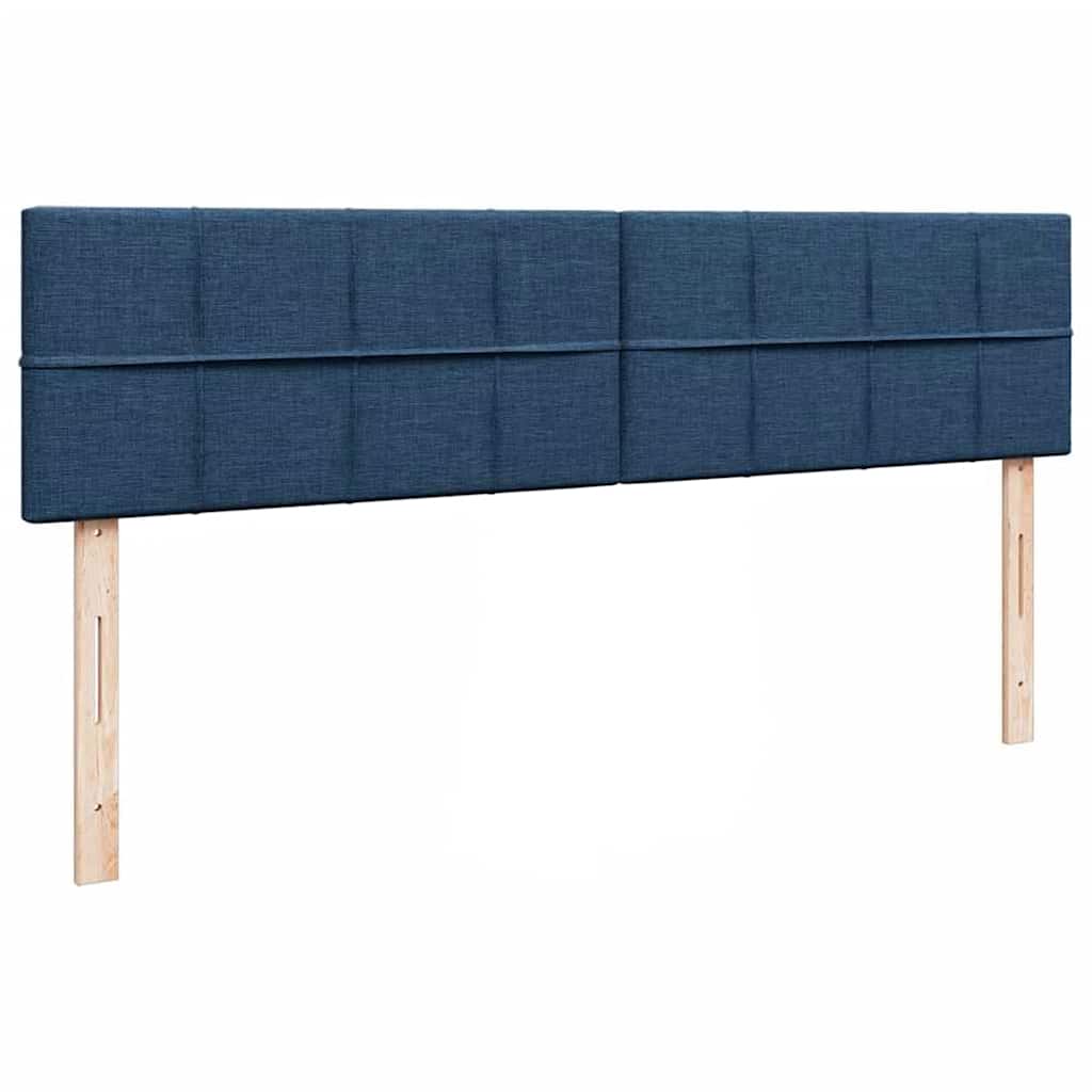 Struttura Letto Pouf con Materassi Blu 180x200cm in Tessuto