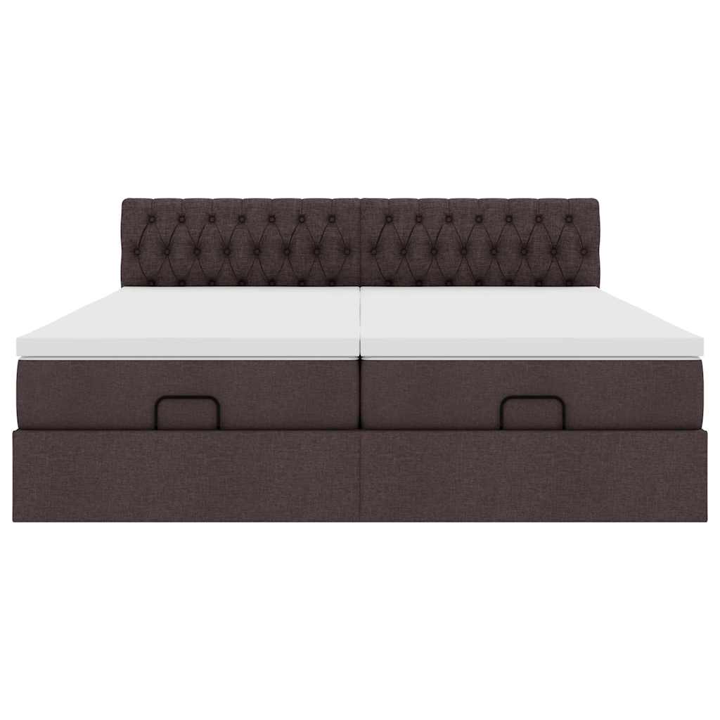 Struttura Letto Pouf con Materassi 180x200 cm in Tessuto