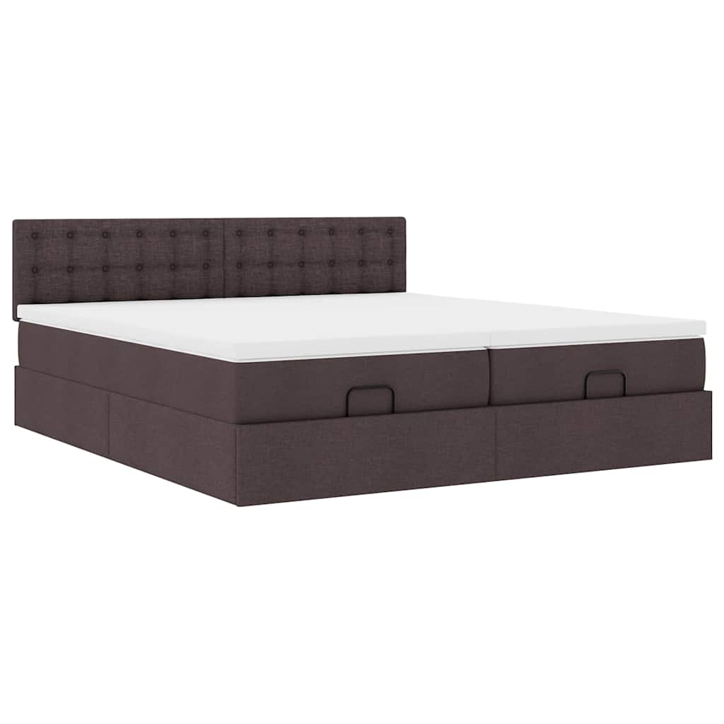 Struttura Letto Pouf con Materassi 160x200 cm in Tessuto | homemem39