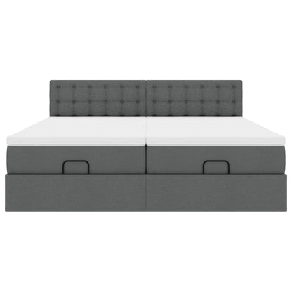 Struttura Letto Pouf con Materassi 180x200 cm in Tessuto