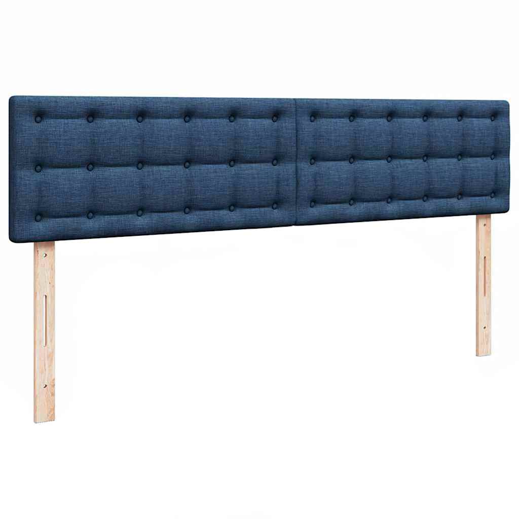 Struttura Letto Pouf con Materassi Blu 180x200cm in Tessuto