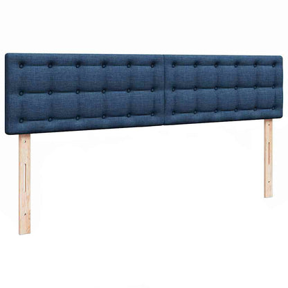 Struttura Letto Pouf con Materassi Blu 180x200cm in Tessuto