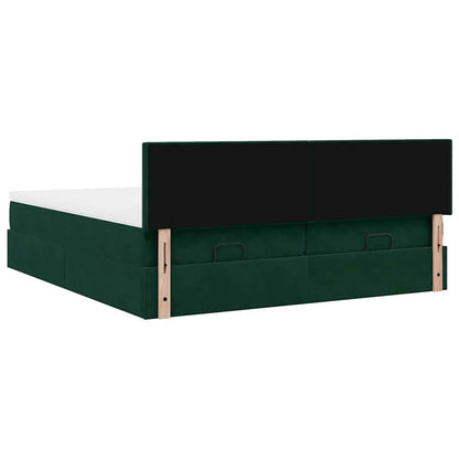 Struttura Letto Pouf con Materassi 160x200 cm Velluto