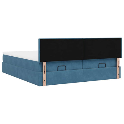 Struttura Letto Pouf con Materassi 160x200 cm Velluto