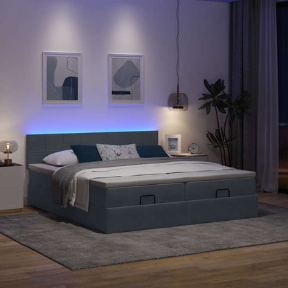 Struttura Letto Pouf con Materassi 180x200 cm Velluto | homemem39