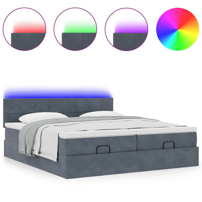 Struttura Letto Pouf con Materassi 180x200 cm Velluto | homemem39