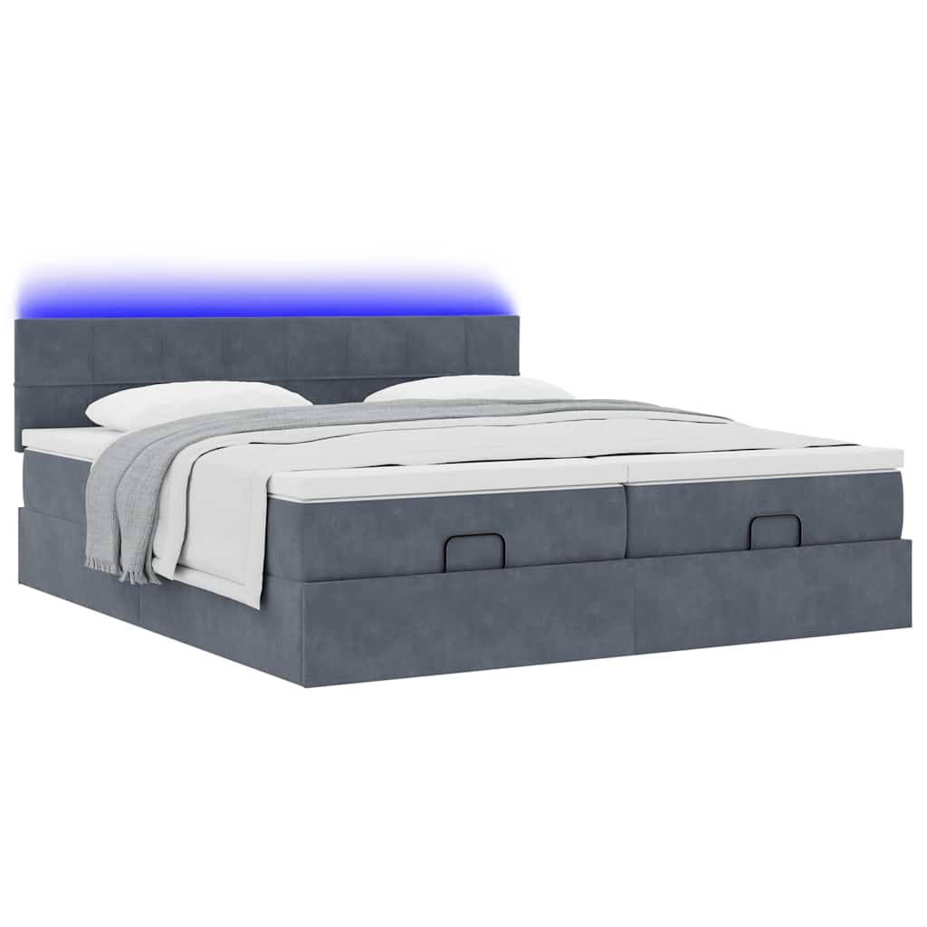 Struttura Letto Pouf con Materassi 180x200 cm Velluto | homemem39