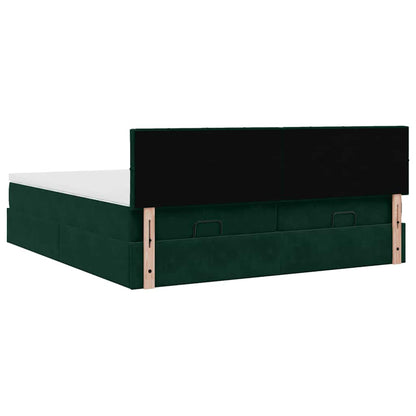 Struttura Letto Pouf con Materassi 200x200 cm Velluto