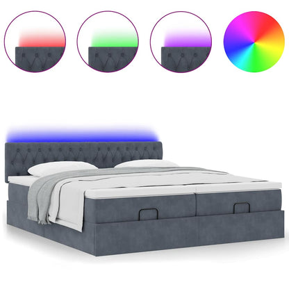 Struttura Letto Pouf con Materassi 180x200 cm Velluto | homemem39