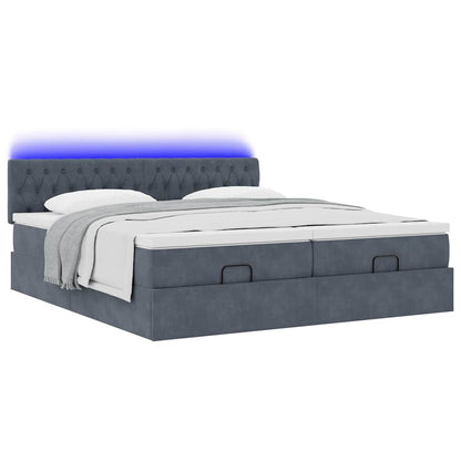 Struttura Letto Pouf con Materassi 180x200 cm Velluto | homemem39