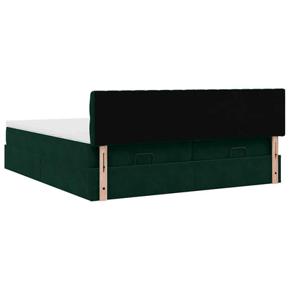 Struttura Letto Pouf con Materassi 180x200 cm Velluto