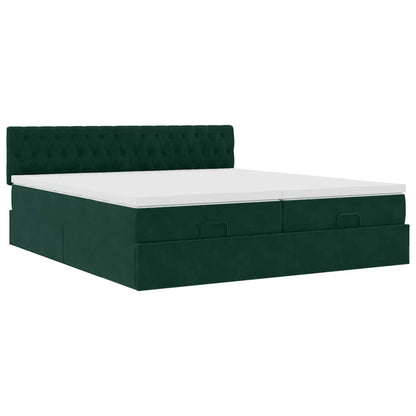 Struttura Letto Pouf con Materassi 180x200 cm Velluto