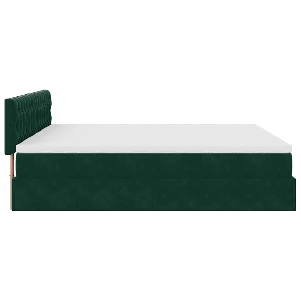 Struttura Letto Pouf con Materassi 180x200 cm Velluto