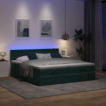 Struttura Letto Pouf con Materassi 160x200 cm Velluto | homemem39
