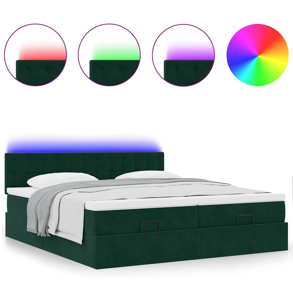Struttura Letto Pouf con Materassi 160x200 cm Velluto | homemem39