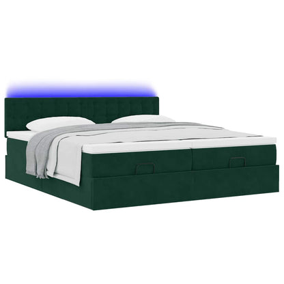 Struttura Letto Pouf con Materassi 160x200 cm Velluto | homemem39
