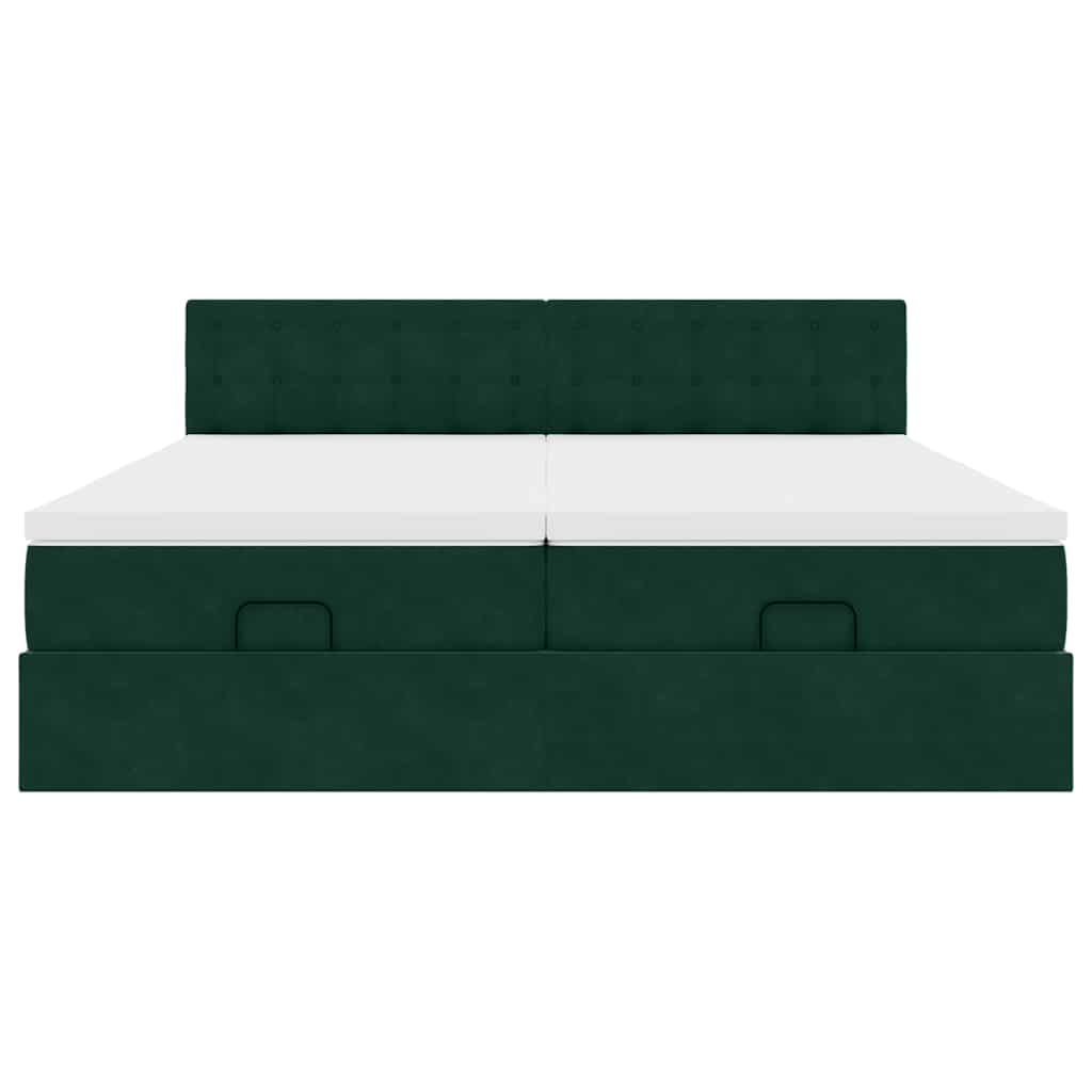 Struttura Letto Pouf con Materassi 160x200 cm Velluto | homemem39