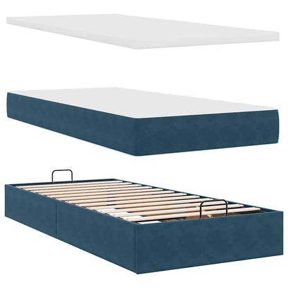 Struttura Letto Pouf con Materassi 180x200 cm Velluto