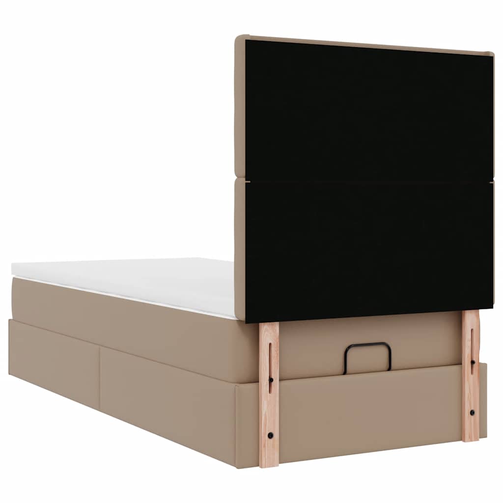 Letto Pouf con Materasso Cappucino 100x200 cm Similpelle | homemem39