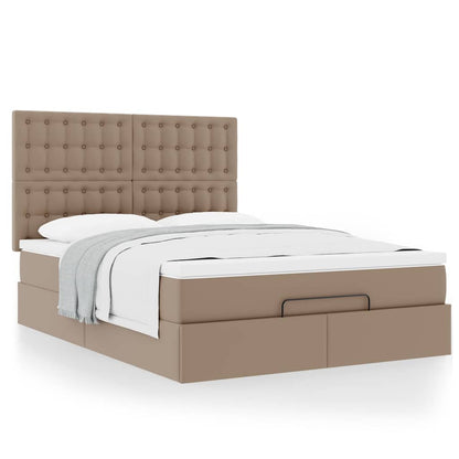 Struttura Letto Pouf con Materasso 140x190 cm Similpelle | homemem39
