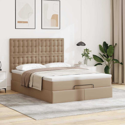 Struttura Letto Pouf con Materasso 140x200 cm Similpelle