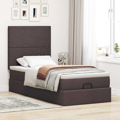 Struttura Letto Pouf con Materasso 90x190 cm in Tessuto | homemem39