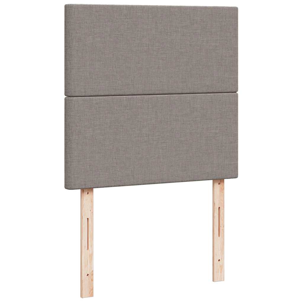 Struttura Letto Pouf con Materasso Tortora 90x190 cm in Tessuto